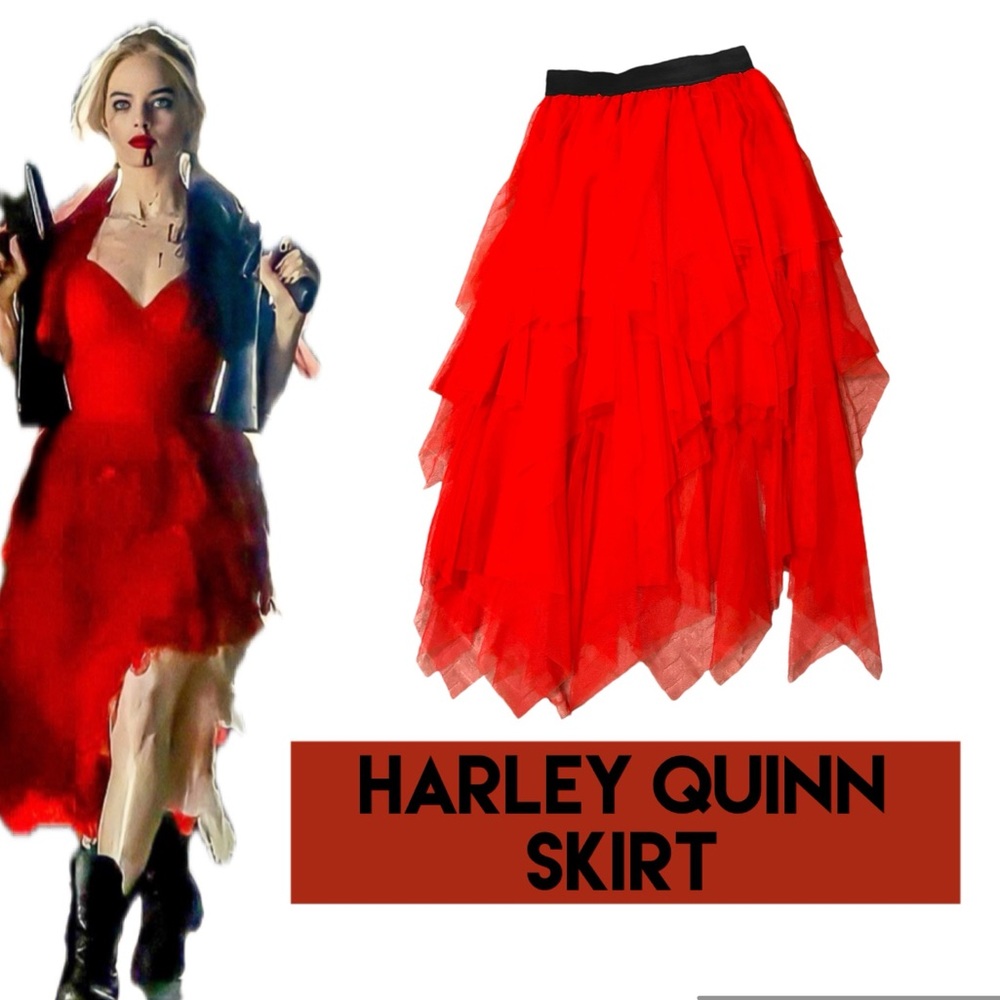Harley Quinn Inspired Skirt Size Large
